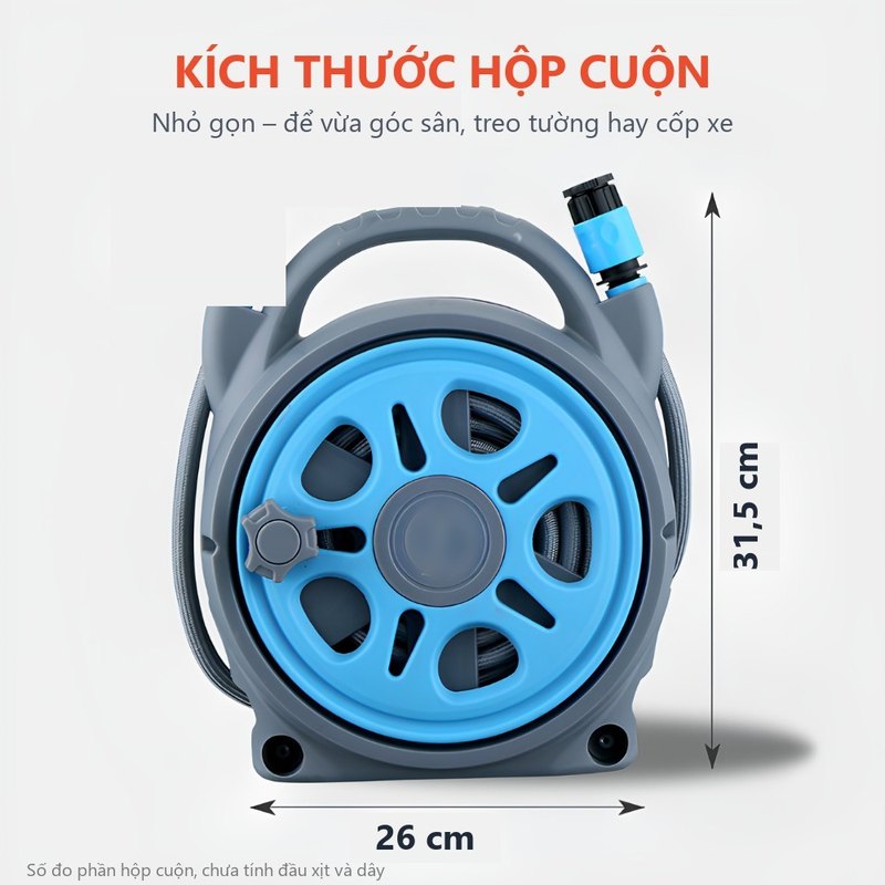 Kích thước hộp cuộn 26 × 31,5 cm